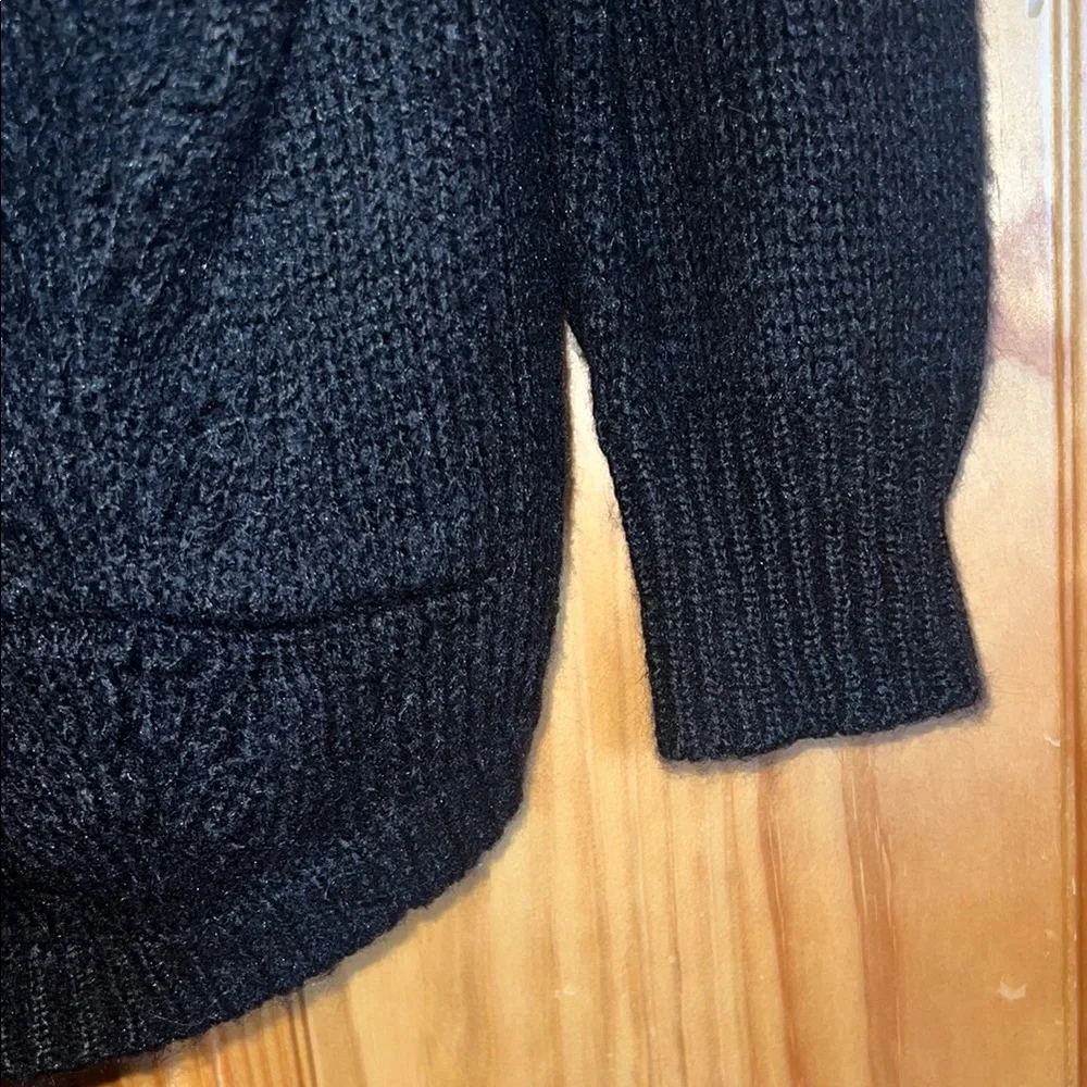 Women's Acrylic Blend Black Open-Front Sweater by Candie's [Size L] - Picture 6 of 12